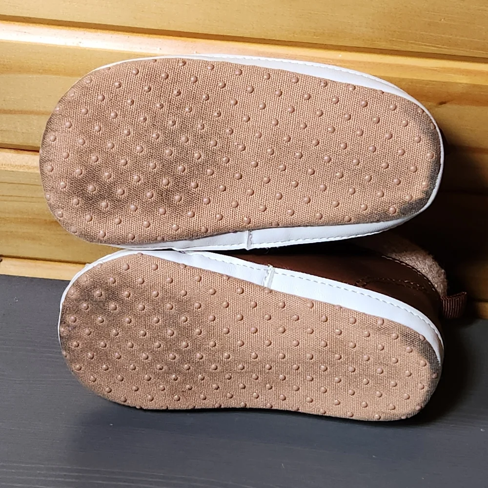 Old Navy Shoes | Baby Hiker Boot Brown Soft Sole with Grips 18-24m 18m - Picture 5 of 7